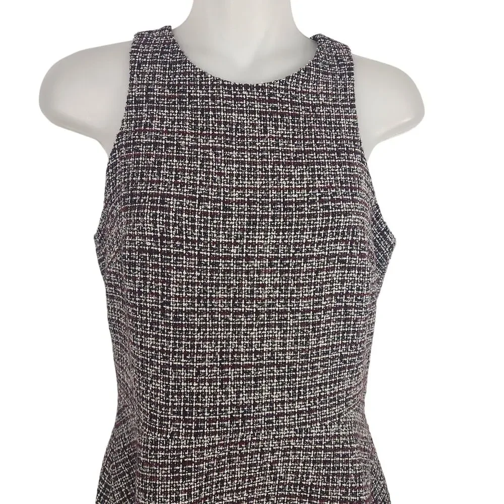 Banana Republic Tweed Wool Blend Fit and Flare Dress Size 2 Sleeveless Business